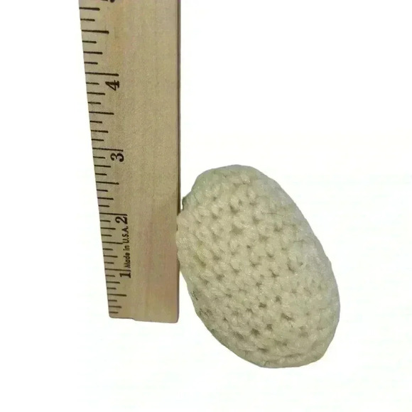 VINTAGE CROCHETED PERFECT EASTER BUNDLE BASKET EGG CHICK TWO BUNNIES HANDMADE - Picture 12 of 16